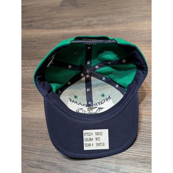 Notre Dame Fighting Irish Adidas‎ Snapback Hat Cap Adult Green Blue Adjustable - Picture 6 of 8
